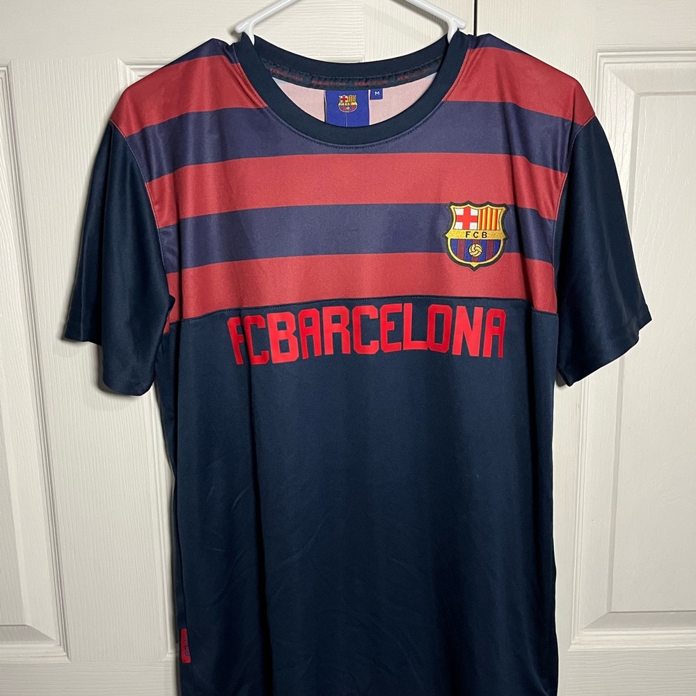 FC Barcelona Striped Messi 10 Jersey